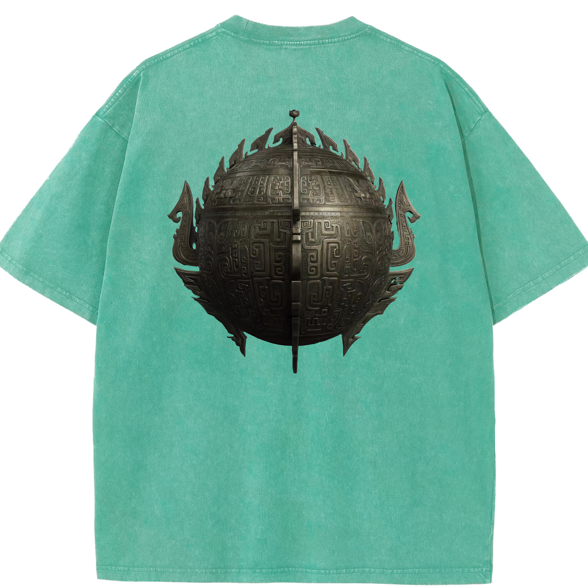 （画像用） Ne Zha 2 ナタ 魔童の大暴れ 綿100% ヴィンテージ風 半袖Tシャツ（背面プリント）